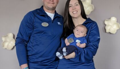 Colleagues step up when two general managers needed to spend time with their newborn.