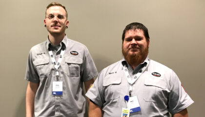 Ethan Kimmel and Nick Potter performed the Heimlich maneuver and stayed with the man until paramedics arrived.