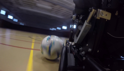 He doesn't let a movement-limiting disease get in his way.