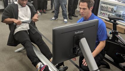 More than 100 stores now have dedicated areas for high-tech exercise equipment.