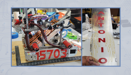 The robot was named in memory of a longtime Best Buy general manager who died last year.