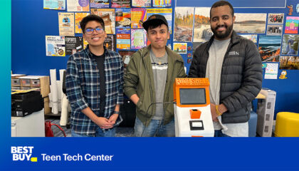 Through the Teen Tech Center program, the Foundation is on a mission to build brighter futures for young people through economic mobility by offering opportunities to grow critical tech skills and knowledge for educational and career success.